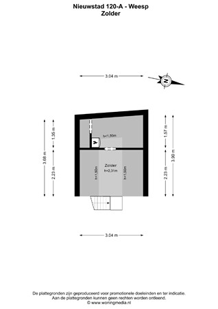 Floorplan - Nieuwstad 120A, 1381 CE Weesp